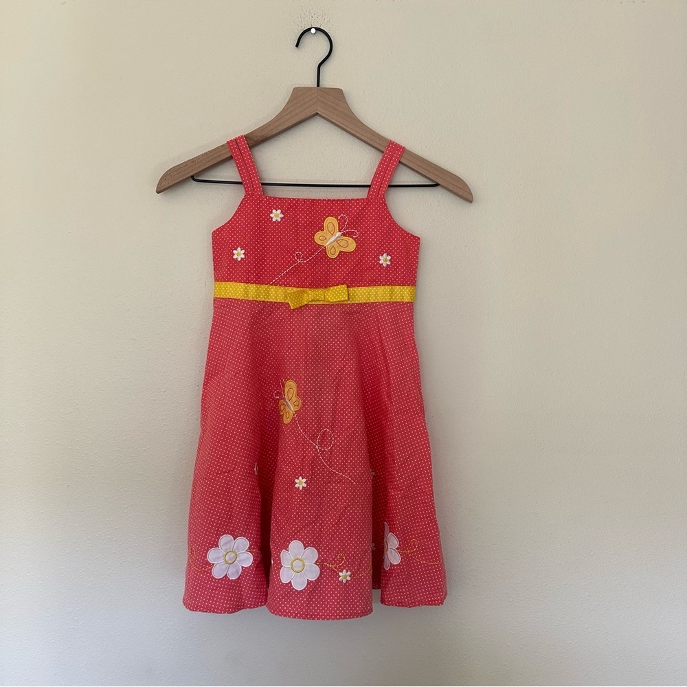 BLUEBERI BOULEVARD Girls 6 Whimsical Fairy Pink and Yellow Kids Dress